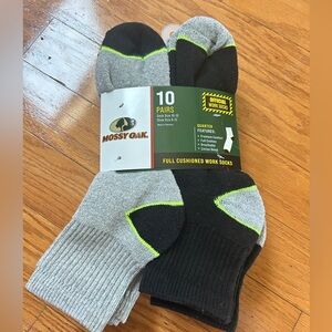 NWT Mossy Oak men's full cushioned work socks 10 pairs